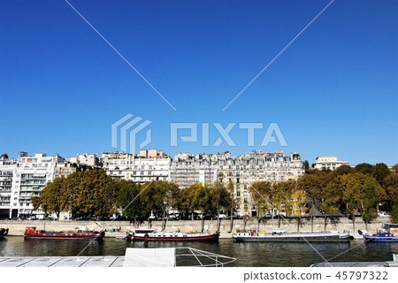 Paris seine river cityscape Paris seine river cityscape 45797322