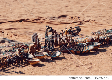 traditional souvenirs from himba peoples, Africa 45797569