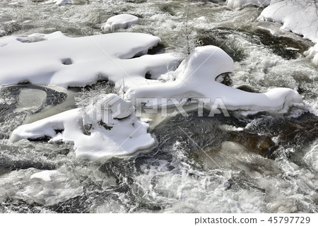 Okunikko Ryuto Falls in winter Okunikko Ryuto Falls in winter 45797729