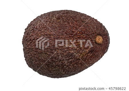 one whole avocado isolated on white background 45798622