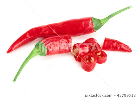 red hot chili peppers isolated on white background red hot chili peppers isolated on white background 45799518