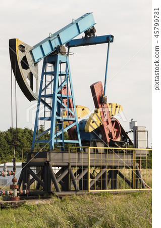 Oil rig. Oil pump. Equipment of the oil industry. Oil rig. Oil pump. Equipment of the oil industry. 45799781