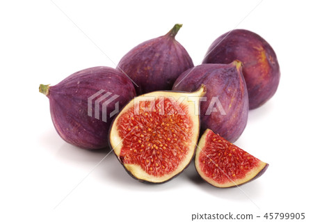 fig fruits with half isolated on white background fig fruits with half isolated on white background 45799905