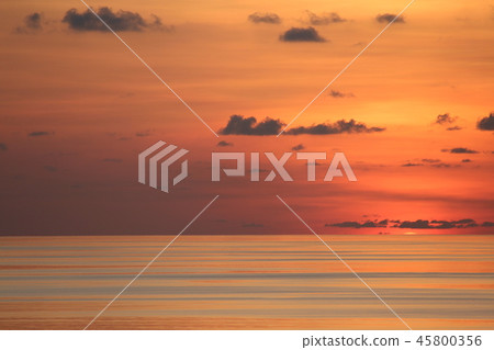 Equatorial sea and sunset 45800356