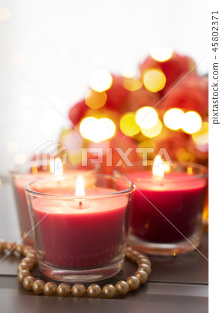 fresh rose flowers on gray 45802371