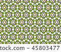 green doodle of hexagonal flowers 45803477