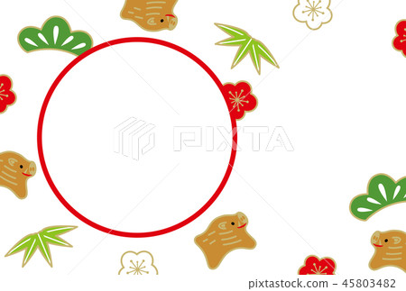 新年賀卡2019年 新年賀卡2019年 45803482