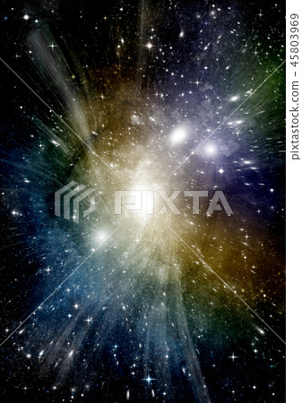 Stars, dust and gas nebula in a far galaxy Stars, dust and gas nebula in a far galaxy 45803969