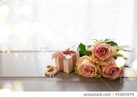 fresh rose flowers on gray fresh rose flowers on gray 45803979