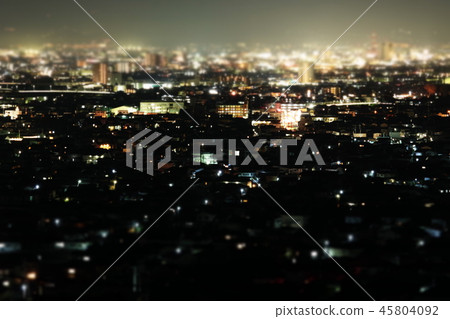 Kofu Basin night view Taken from Yamamiya High Town Diorama scenery Yamanashi Prefecture Kofu Basin night view Taken from Yamamiya High Town Diorama scenery Yamanashi Prefecture 45804092