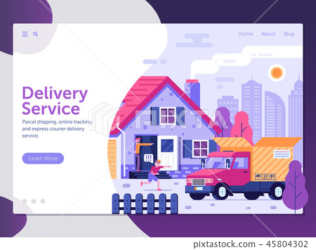 Package Delivery Service Landing Page Package Delivery Service Landing Page 45804302