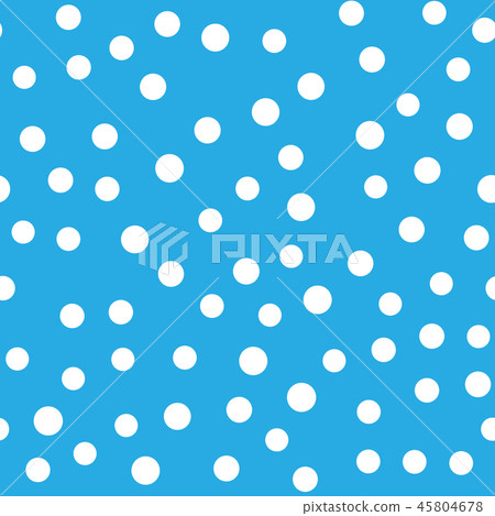 Snowy seamless patern. White dot snowflakes on blue background. Snow and Christmas theme. Abstract 45804678