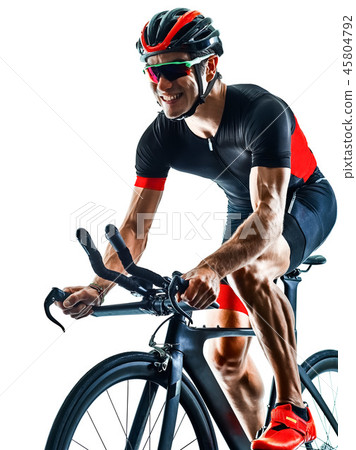 triathlete triathlon Cyclist cycling silhouette isolated white b triathlete triathlon Cyclist cycling silhouette isolated white b 45804792