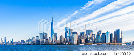 New York Manhattan Skyscraper Wide New York Manhattan Skyscraper Wide 45805540