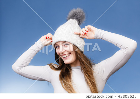 woman in thermal underwear woman in thermal underwear 45805623