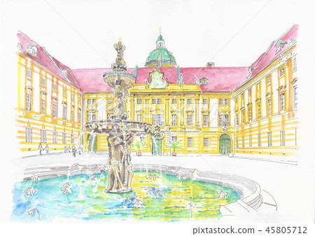 梅爾克修道院的庭院 梅爾克修道院的庭院 45805712