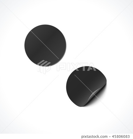 Download Vector Blank Paper Sticker Mockup Stock Illustration 45806083 Pixta PSD Mockup Templates
