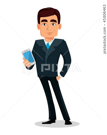 Business man cartoon character in formal suit 45806463
