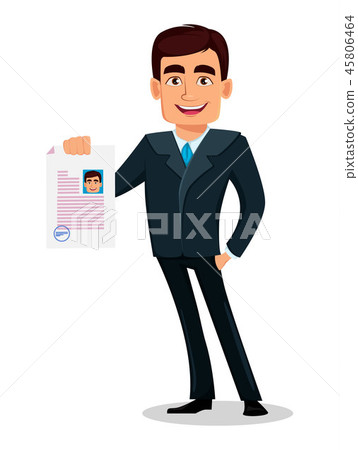 Business man cartoon character in formal suit Business man cartoon character in formal suit 45806464
