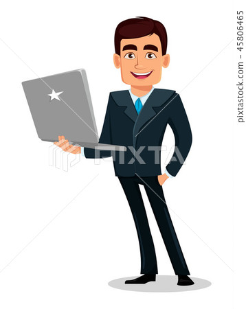Business man cartoon character in formal suit Business man cartoon character in formal suit 45806465