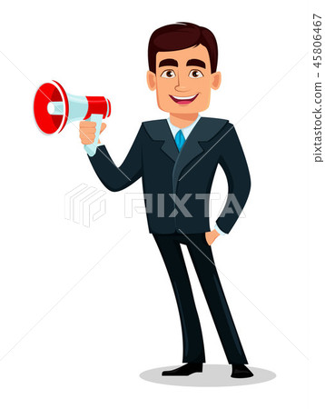 Business man cartoon character in formal suit Business man cartoon character in formal suit 45806467
