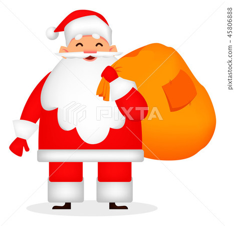 Christmas greeting card. Funny Santa Claus Christmas greeting card. Funny Santa Claus 45806888