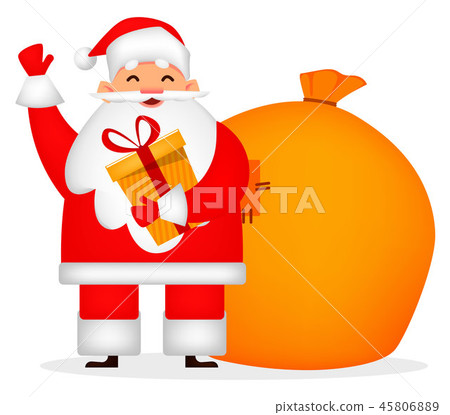 Christmas greeting card. Funny Santa Claus 45806889
