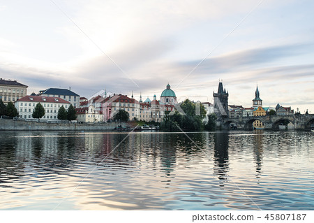 Panorama city skyline in Prague, Czech Republic. Panorama city skyline in Prague, Czech Republic. 45807187