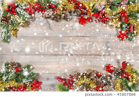 Christmas ornaments stars garland decorations snow 45807866