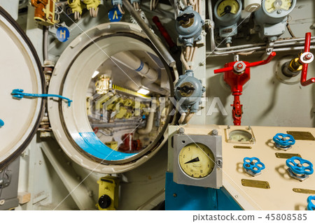 Interior of Russian submarine - Moscow museum Interior of Russian submarine - Moscow museum 45808585