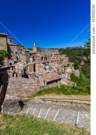 Sorano medieval town in Tuscany Italy 45808588