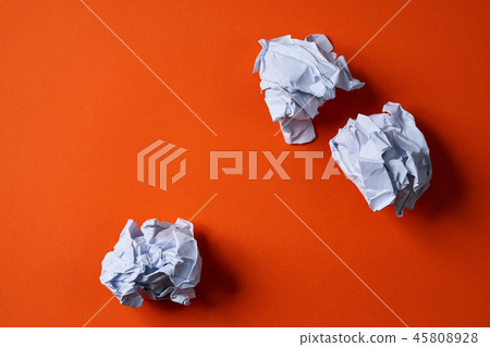 Crumpled documents, paper, trash Crumpled documents, paper, trash 45808928