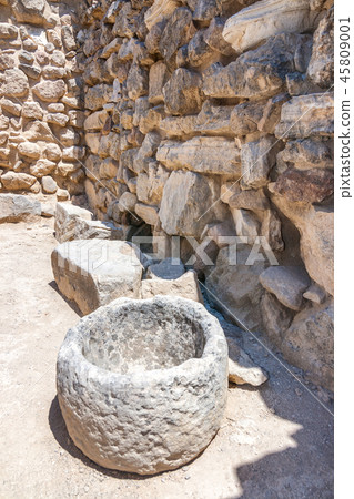 Storage jars at The Minoan Palace of Phaistos. 45809001