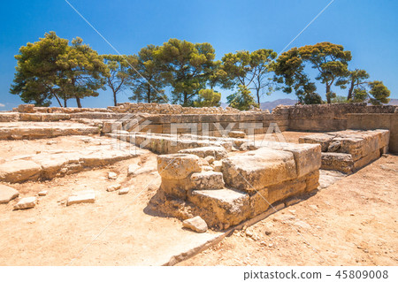 The Minoan Palace of Phaistos on Crete, Greece. 45809008