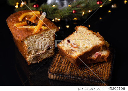 Brioche bread on holiday background, selective focus 45809106