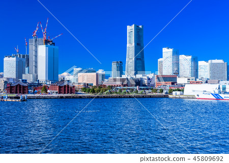 Kanagawa Yokohama Minatomirai scenery Kanagawa Yokohama Minatomirai scenery 45809692