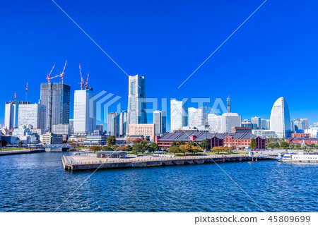Kanagawa Yokohama Minatomirai scenery Kanagawa Yokohama Minatomirai scenery 45809699
