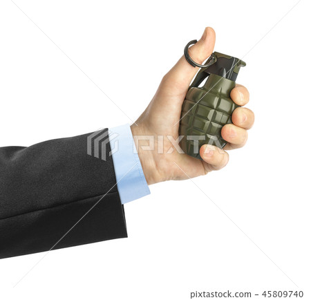 Hand with grenade Hand with grenade 45809740