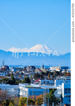 從杉並區和阿佐谷看到的富士山 45810789