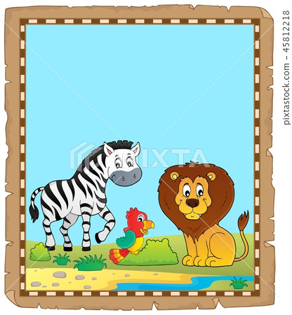 Parchment with African animals 5 45812218