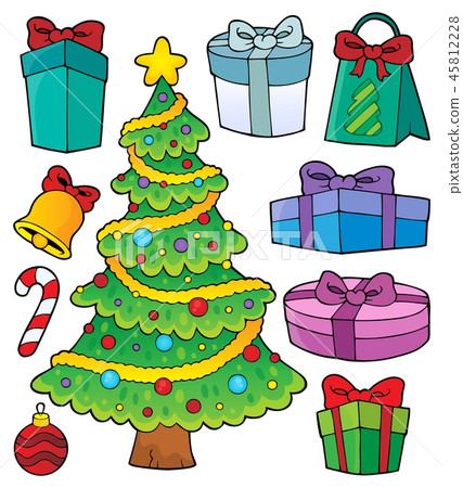 Christmas tree and gifts topic set 1 45812228