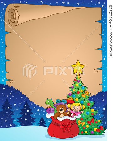 Christmas tree and gift bag parchment 2 Christmas tree and gift bag parchment 2 45812229