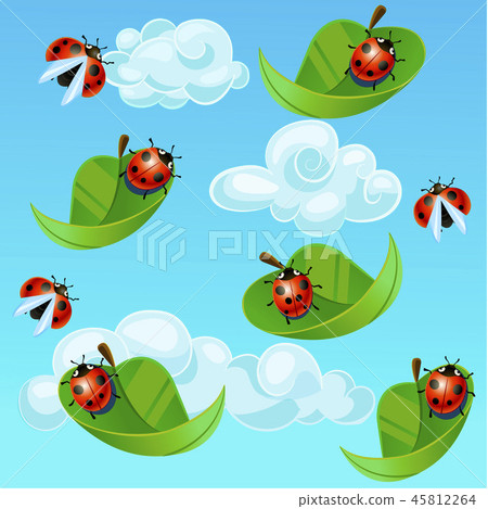 ladybug baby background 45812264