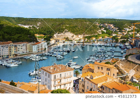 port of Bonifacio, in Corsica, France 45812373