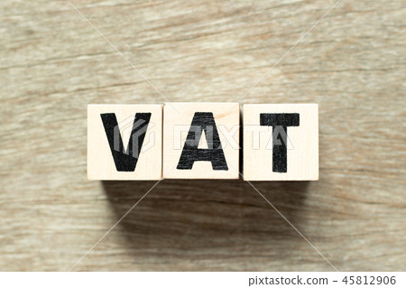 Letter block in word VAT (value added tax) 45812906