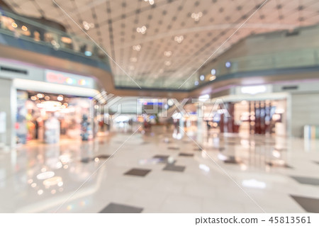 Shopping Mall Blur Background With Interior View Stock Photo 45813561 Pixta