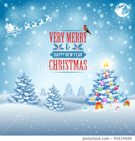 Christmas and New Year Background 45814086