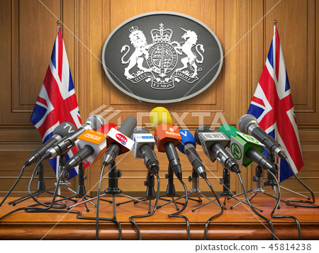 Briefing or press conference of prime minister UK - Stock Illustration  [45814238] - PIXTA