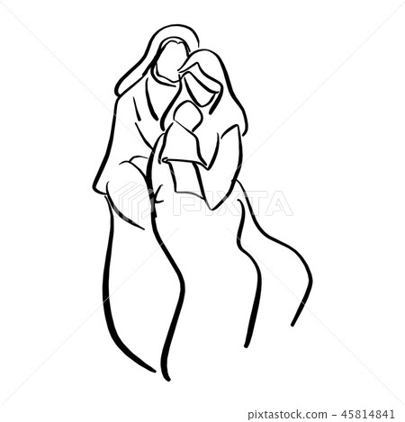 Nativity Scene of baby Jesus  45814841