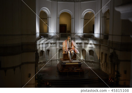 Stockholm, Sweden - November 6, 2018 : The enormous oak statue of King Gustav Vasa in Nordic museum Stockholm, Sweden - November 6, 2018 : The enormous oak statue of King Gustav Vasa in Nordic museum 45815108